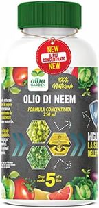 Albagarden - Olio Di Neem Per Piante - Naturale Puro Contro Insetti Funghi Acari Afidi Cimici Pidocchi Ragnetto Cocciniglia Zanzare - Concentrato X 250 ml