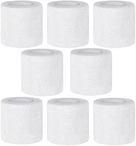 CIYAGPOOU Self Adhesive Bandage Wrap,2 Inch White Elastic Cohesive Bandages, Vet Wrap for Dogs,Tattoo Grip Sports Breathable Tape Bulk for First Aid, Wrist Sprains Protection