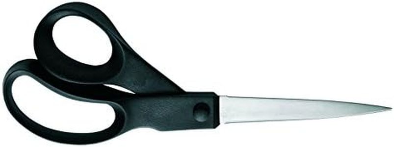 Fiskars Ciseaux universels, Longueur: 21 cm, Acier/Plastique, Essential, Noir, 1023817