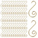 SAVITA 100pcs Ornament Hooks Christmas Tree, Christmas Hooks Christmas Tree Ornament Hooks Christmas Tree Hooks for Ornaments Hanging Decorations (Gold)