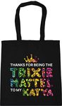 Hippowarehouse Thanks for being the trixie mattel to my katya Tote Shopping Gym Beach Bag 42cm x38cm, 10 litres