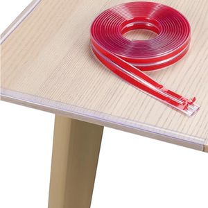 Navaris PVC Silicone Edge Protector - Babyproofing Furniture Corners and Edges - Clear Protective Adhesive Strip for Table, Desk, Shelf - 19.7 Feet (6 Meters)