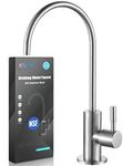 ESOW Drinking Water Faucet 100% Lead-Free, Water Filter Faucet for Kitchen Sink, Water Purification Faucet for Reverse Osmosis or Water Filtration System, Non-Air Gap, SUS304 Brushed Nickel