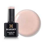 BLUESKY All in One Fast and Easy Builder Gel Sensitive 15ml, Peachy Kiss - Peach, Nail Strengthener and Extender for Sensitive Nails, Requires Curing Under LED UV Nail Lamp