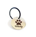 STREET SOUL Pet ID Personalized Stainless Steel Engraved Tag for Pet Dog, Cat ID Customized Dog Tag (1.1 INCH ROUND)