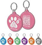 MYLUCKYTAG NFC & QR Code Smart Pet ID Tag Personalized Dog Cat Tag, Online Pet Profile, Pet Location Alert Email, Digital Pet Tag, Quiet Pet Tag, Durable Pet ID, Engraved Pet Tag