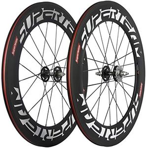 Superteam 88mm Carbon Clincher Fixed Gear Bike Wheelset 23mm Single Speed Wheel