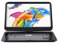 SUNPIN Portable DVD Player 17.9 with Large HD Swivel Screen, 6 Hours Rechargeable Battery, Anti-Shocking, Resume Play, Support AV inOutUSBSD Card, Region-Free, Remote Controller, Black