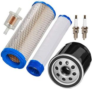 HIFROM Replacement for Air Filter & Pre Filter Cleaner Oil Filter Spark Plug Tune Up Kit for Kawasaki FH601D FH680D FH721D FX651V FX691V FX730V 25 HP Engines Replacement for 11013-7020 49065-7010