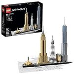 LEGO Architecture New York City 21028, Build It Yourself New York Skyline Model Kit for Adults and Kids (598 Pieces),Multicolor
