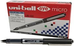 Uniball Eye 0.38 mm Ultra Micro Rollerball Fine Nib Pen Pack of 12, Black