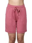 Jockey AW23 Women's Super Combed Cotton Rich Regular Fit Shorts with Side Pockets_Rose Wine_XXL