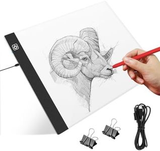 VFANDV Mesa de Luz Dibujo A4, Tablero de Copia LED con Brillo Ajustable Tableta de Luz Dibujo Light Board con Cable USB Mesa de Dibujo para Bocetos Diseño Dibujo 5D Diamante Pintura