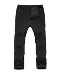 Lavenicole Men's Snow Ski Pants Waterproof Insulated Winter Hiking Snowboarding Pants Fleece Lined Black 40