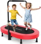 ANCHEER Trampoline for Kids, Toddler Trampoline Indoor Sports and Outdoor Games 56" Kids Rebounder 220LBS Capacity with Adjustable Safety Handrail Foldable Jumper for Boys and Girls (ASTM Certified)