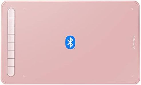 XPPen Drawing Tablet Deco MW Bluetooth Wireless Computer Graphics Tablet, Battery-Free X3 Stylus and 8 Shortcut Keys, Compatible with Chrome OS, Windows 7/8/10/11, Linux, Mac, Android (8x5 in, Pink)