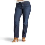 Lee Women's Plus Size Relaxed Fit Straight Leg Jean, Verona, 20 Petite