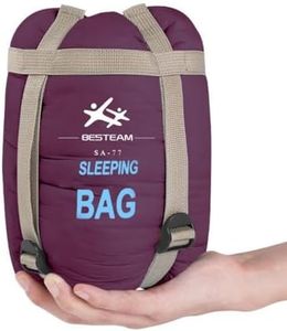 ETGLCOZY Ultra-Light Warm Weather Sleeping Bag for Kids Teens Adults Camping Backpacking Hiking - Waterproof & Compact - Spring Summer Fall - Outdoor Indoor Use