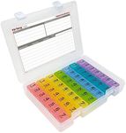 7 Times a Day Weekly Pill Box Organizer Case, Secure 7X Pillbox with Medication Schedule (7 Time-a-Day)