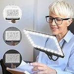 5X Hands Free Magnifying Glass with Light Hanging neck, Flexible Gooseneck 43 LEDs Full-Page Magnifying, 9.5"x7.5"Large Page Magnifier for Reading Small Prints & Low Vision Seniors with Aging Eyes