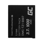 Green Cell CGA-S007 CGA-S007A CGA-S007E DMW-BCD10 Camera Battery for Panasonic Lumix TZ1 TZ1GK TZ2 TZ3 TZ3GK TZ3K TZ4 TZ4K TZ4S TZ5 TZ5K TZ5S TZ11 TZ15 TZ50, Full Decoded (1000mAh 3) .7V Black), CB21