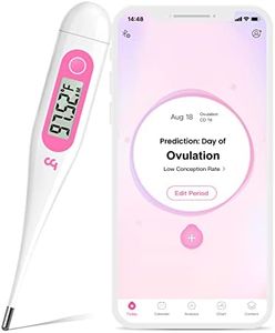 femometer Digital Basal Thermometer, Accurate Baby Thermometer for Fever, 1/100th Degree High-Precision Oral Thermometer for Pregnancy & Natural Family Plan Pink