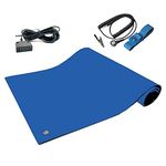 RubberStat Dual Layer ESD Compliant Workstation Rubber Table Mat Kit, Soldering, Cell Phone Repair, with Wrist Strap Set and Ground Cord - 24"x36" Royal Blue