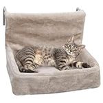 Navaris Radiator Cat Bed - Adjustable Over Radiator Hammock for Indoor Cats - Holds up to 15kg, Good for 2 Large Cats - Durable & Washable Hanging Beds - Beige