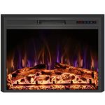 Rodalflame Electric Fireplace Inserts with Touch Screen & Remote Control, Timer, 750/1500w, Black, 28 Inches Wide, 21 2/5 Inches High