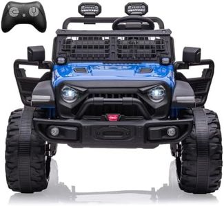 24V Kids Ride on 2 Seaters Electric Car with Remote Control, 2*120W Motors Battery Powered 20" Extra Large Seats+15.5" XL Wheels,LED Headlights, Front Storage, Bottle Holder, FM, Music for 3+ (Blue)