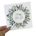 Greenery Happy hen do Card | Hen party card | Greeting Card | Miss to Mrs | Bride to be card | 145mm x 145mm Square Card