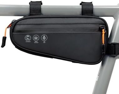 NDakter Bike Triangle Frame Bag, Bicycle Storage Pouch with 2 Side Pockets, 3-in-1 Top Tube Bags for Phone, Waterproof Cycling Tool Accessories Pack for MTB Mountain Road Bikes(1.2L)