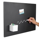 KalaMitica Black Charcoal Magnetic Board for Wall Erasable Blackboard Chalk Board Magnetic Sheet 56x38x0.12cm