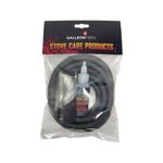 13mm Stove Fire Rope Pack, Black,Over Braid Fire Rope Seal Pack (with 50ml Super Seal Glue) 13mm x 2M