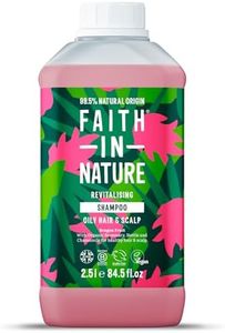 Faith In Nature Natural Dragon Fruit Shampoo, Revitalising for Oily Hair & Scalp, Vegan & Cruelty Free, No SLS, Silicones or Parabens, 2.5L Refill