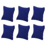 uxcell 6Pcs Bracelet Watch Pillow, 3.54" x 3.15" Flannelette Jewelry Display Pillows for Bangle Cushions Display Storage, Blue