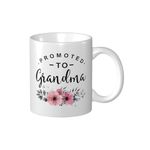 Fenmshairy Promoted to Grandma Coffee Mug, Pregnancy Announcement Gift for New Grandma Nana, Holiday Christmas Birthday Gift for Women Nana Grandmother Aunt Bestie Friend, 11 Oz