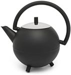 Bredemeijer 111003 Bella Rond Teapot, Stainless Steel, 1200 milliliters, Black