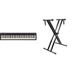 Roland Fp-10 Digital Piano, 88-Key Digital Piano, Portable, Ideal for Home Use & Practise, Black & RockJam RJX29 Double Braced Adjustable Keyboard Stand with Locking Straps, Black