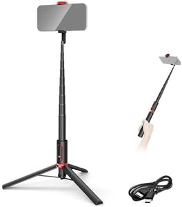 NEEWER Basics Selfie Stick Tripod Compatible with iPhone Samsung Android, 57.9" Metal Portable Lightweight Travel Cell Phone Stand with Holder Mount & Remote for Video Recording Filming, PA991