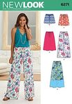 NewLook 6271 Misses' Sewing Pattern Skirt in Three Lengths and Pants or Shorts, Size 10-12-14-16-18-22