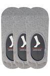 Amazon Brand - Nora Nico Men's No-Show Cotton Socks (Pack of 3) (LS-02_Grey)