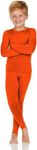 Thermajohn Thermal Underwear for Kids, Boys Thermal Underwear Set | Kids Base Layers for Skiing | Long Johns for Boys Kids, Safety Orange (S)