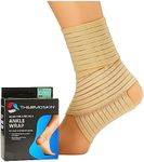 Thermoskin Elastic Ankle Wrap, Beige, Large/X-Large