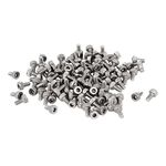 Sourcingmap M2x4mm Thread Hex Key Socket Head Knurl Cap Screws Bolts 100pcs