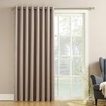 Sun Zero Barrow Energy Efficient Patio Door Curtain Panel,Stone Beige,100" x 84"