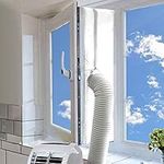 AC Window Seal,Portable Universal Window Kit for Mobile Air Conditioner Unit and Tumble Dryer 400cm/158Inch,Hot Air Stop Air Exchange Guards with Zip and Adhesive Fastener