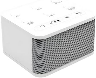 White Noise Rain Sound Machine for Sleeping, Baby Soother - Portable White Noise Machine for Office Privacy Travel, Adults Kids Baby Sleep Sound Machine, Plug-in or Battery-Operated Nature Noise Maker
