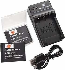 DSTE NP-FT1 Li-Ion Batería (2 Paquetes) Traje y Cargador Micro USB Compatible para Sony DSC-L1 DSC-L1/B DSC-L1/L DSC-L1/LJ DSC-L1/R DSC-L1/S DSC-L1/W DSC-M1 DSC-M2 DSC-T1 DSC-T10
