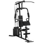 Soozier Home Gym Machine, Multifunctional Gym Equipment with 99lbs Weight Stack, Strength Training Workout Station for Back, Chest, Arms, Legs and Full Body Workout